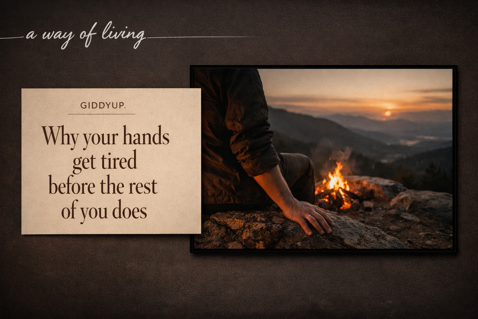 Why your hands get tired before the rest of you does