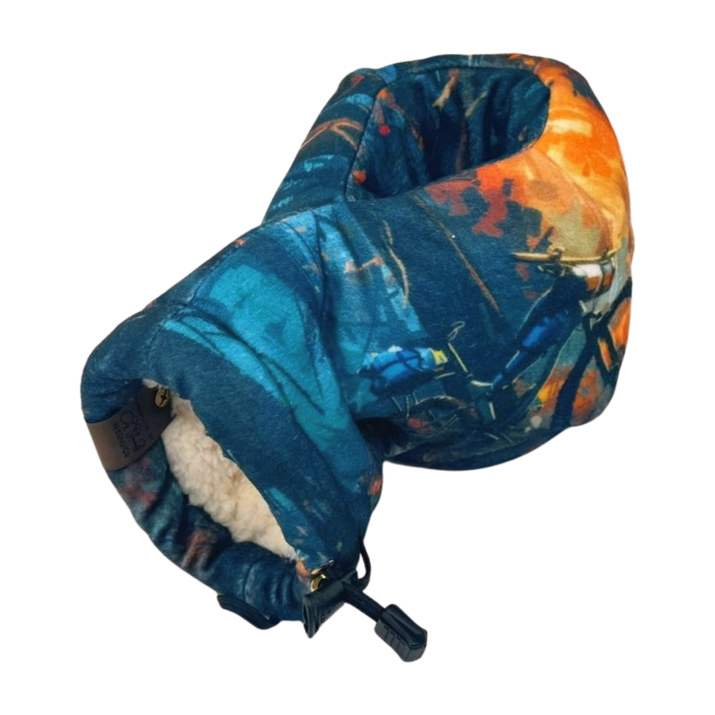 Adventure Camp Giddyup Glove™ right side view, showcasing cozy insulated hand and drink holder for hot or cold beverages.