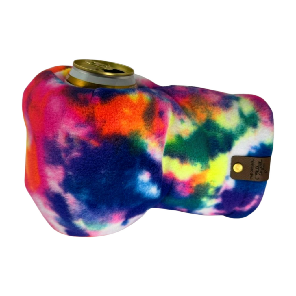 Asteroid Jazz Giddyup Glove™ gripping a can, perfect for outdoor adventures or winter use.