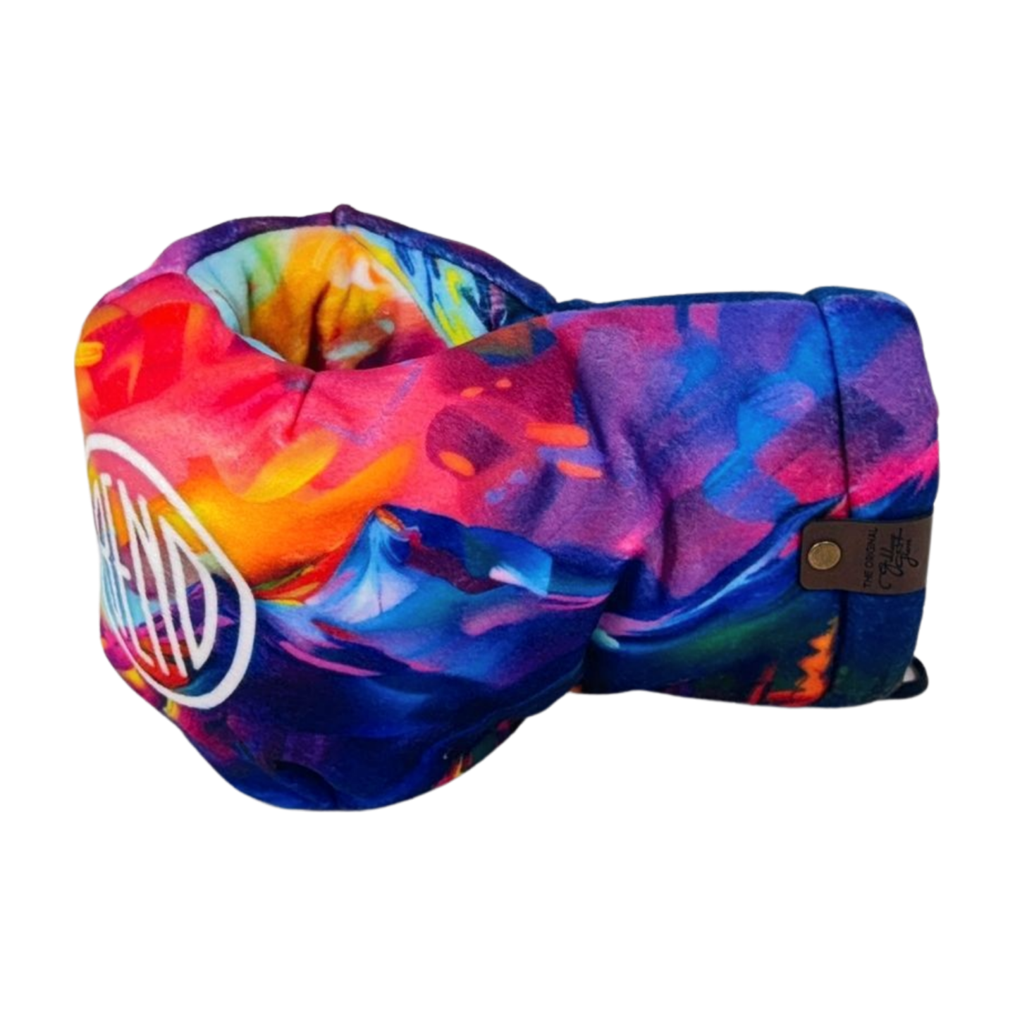 Bend Neon Range Giddyup Glove™ back view highlighting neon pattern and cozy fleece material.