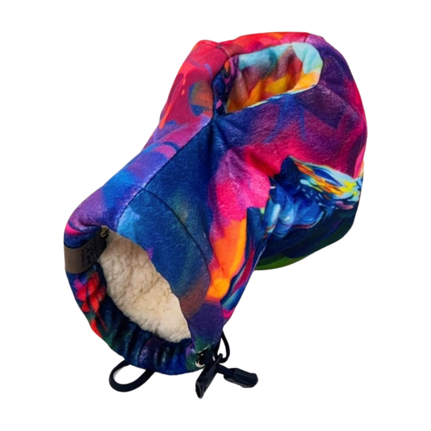 Right side of Bend Neon Range Giddyup Glove™ displaying neon pattern and built-in drink holder.