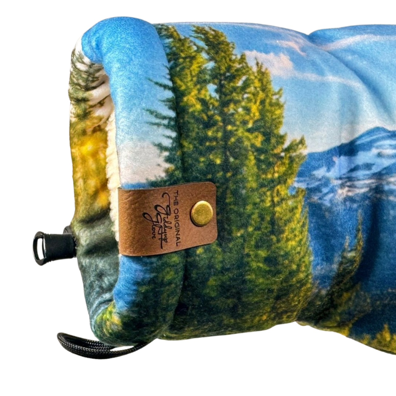 Bend Sunrise Summit Giddyup Glove™ back wrist view highlighting comfortable cuff and durable winter construction.