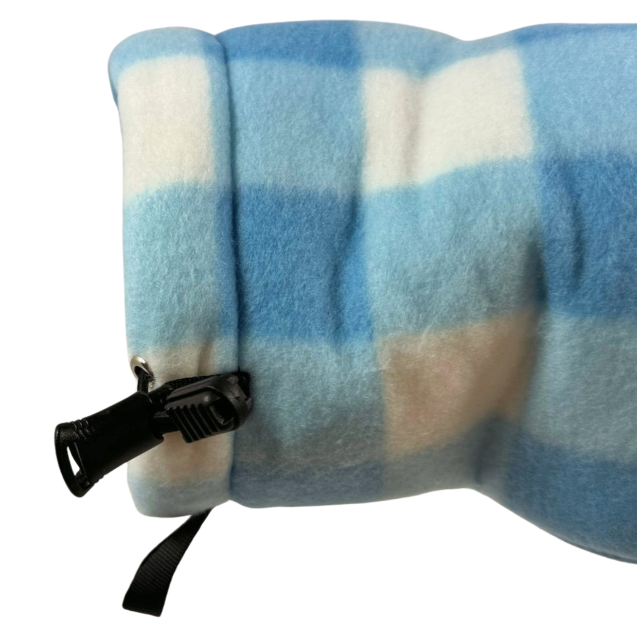 Blue White Checkers Giddyup Glove™ wrist view with snug cuff for warmth and flexible fit.