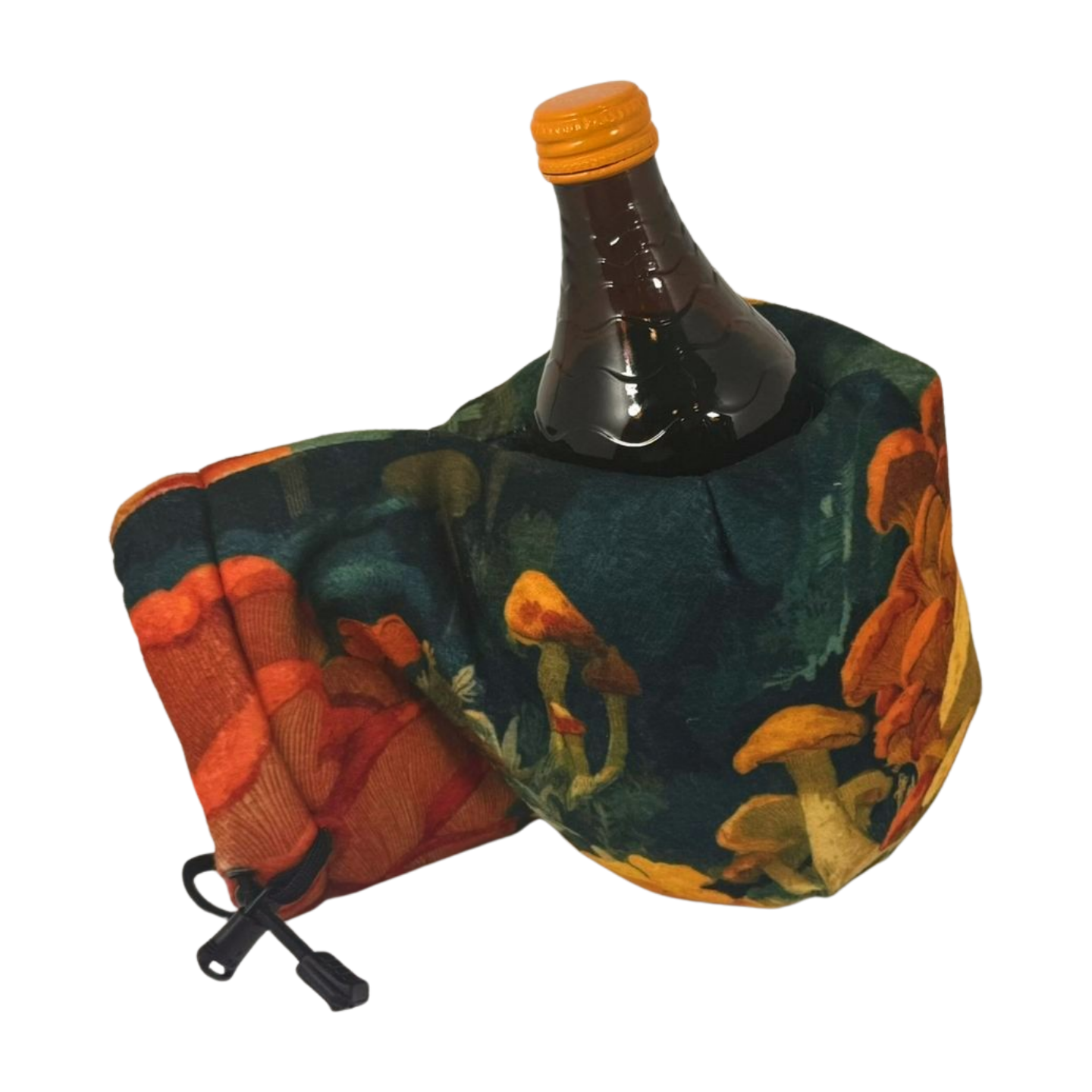 Chanterelle Chorus Giddyup Glove™ holding a bottle securely with its no-grip insulated drink holder.