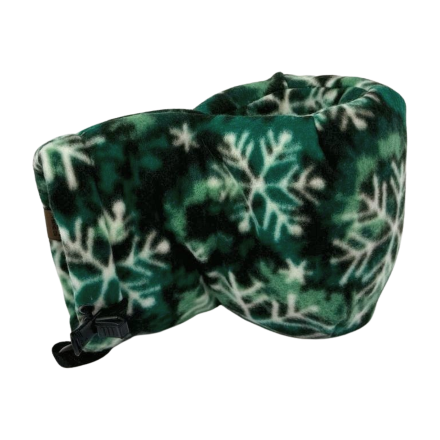 Forest Flake Giddyup Glove™ front view, insulated mitten with built-in drink holder for winter outdoor adventures.