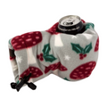 Top view of Funglow Mistletoe Giddyup Glove™ holding a can, practical for tailgating or camping