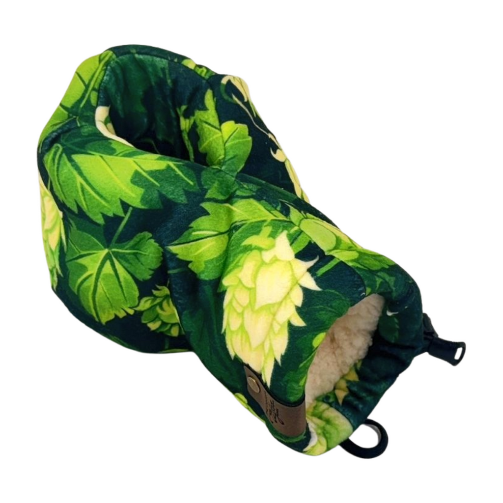 Bottom view of Hoptimist Giddyup Glove™ showing hand compartment and mitten design, practical for tailgating or après-ski