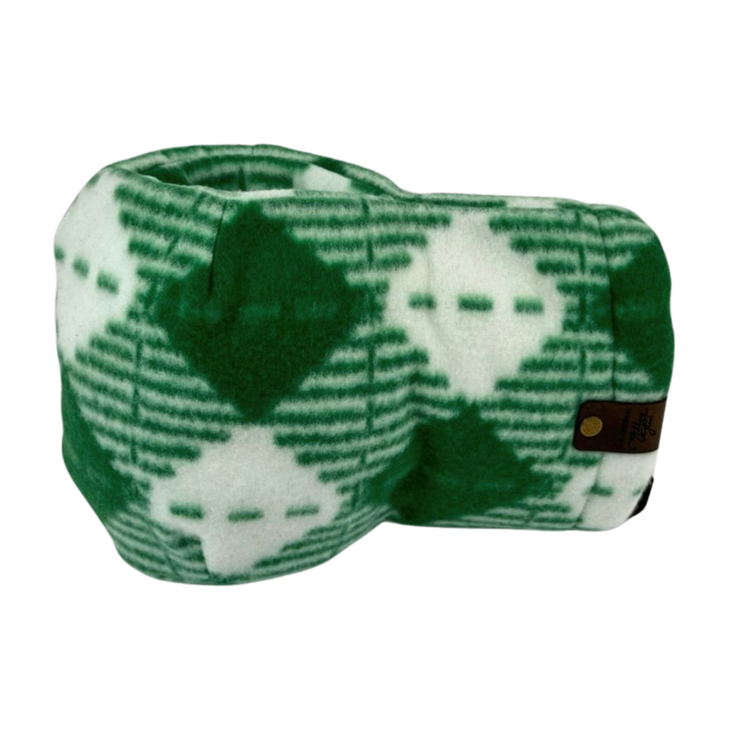 Leprechaun Green Giddyup Glove, left-hand view, insulated drink holder for hot or cold beverages.
