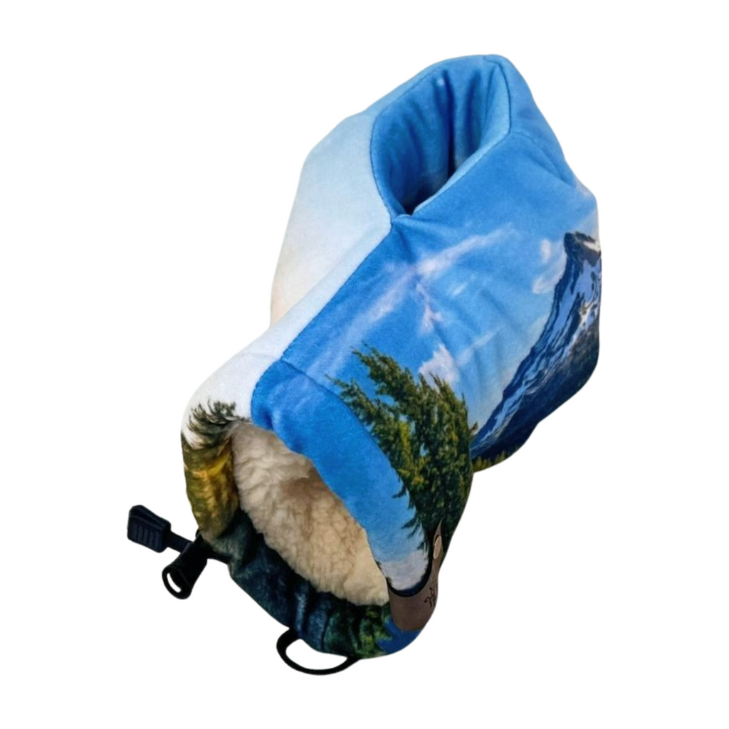 Bottom view of Sunrise Summit Giddyup Glove™ showing hand compartment and mitten design for tailgating or camping