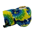 Top view of Tie-Dye Giddyup Glove™ holding a can, practical for tailgating or camping