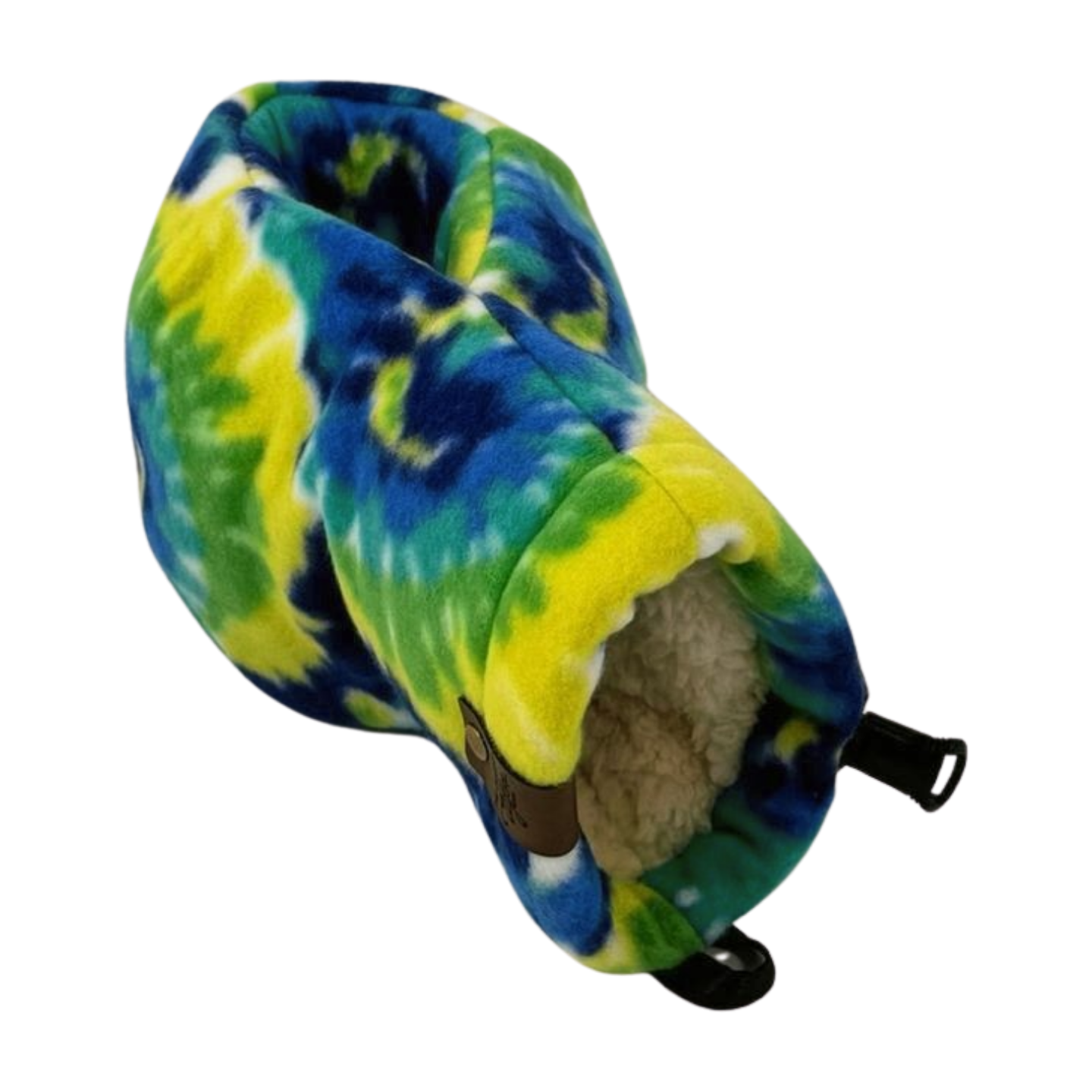 Left side view of Tie-Dye Giddyup Glove™ showcasing tie-dye print and ergonomic shape