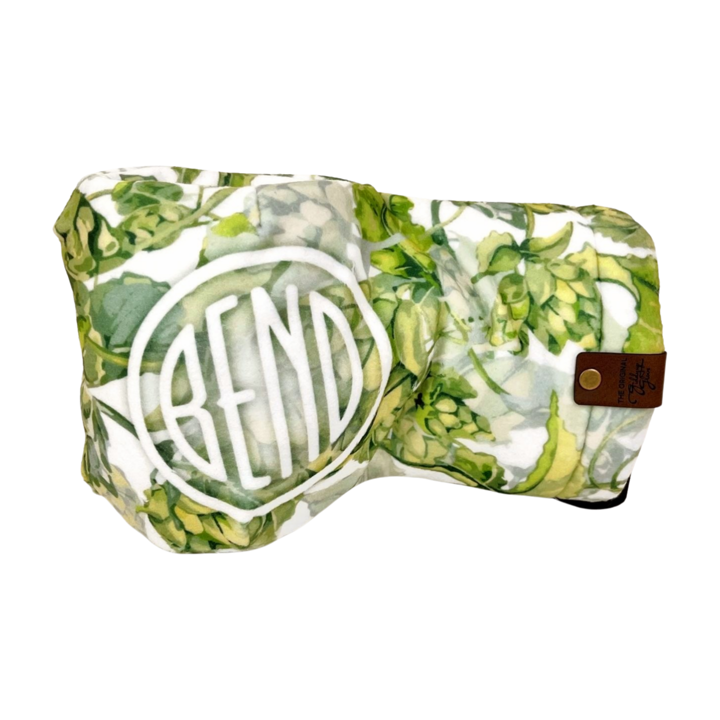 White Hops Bend Giddyup Glove™, left-hand view, insulated mitten with built-in drink holder, cozy winter accessory for outdoor adventures.